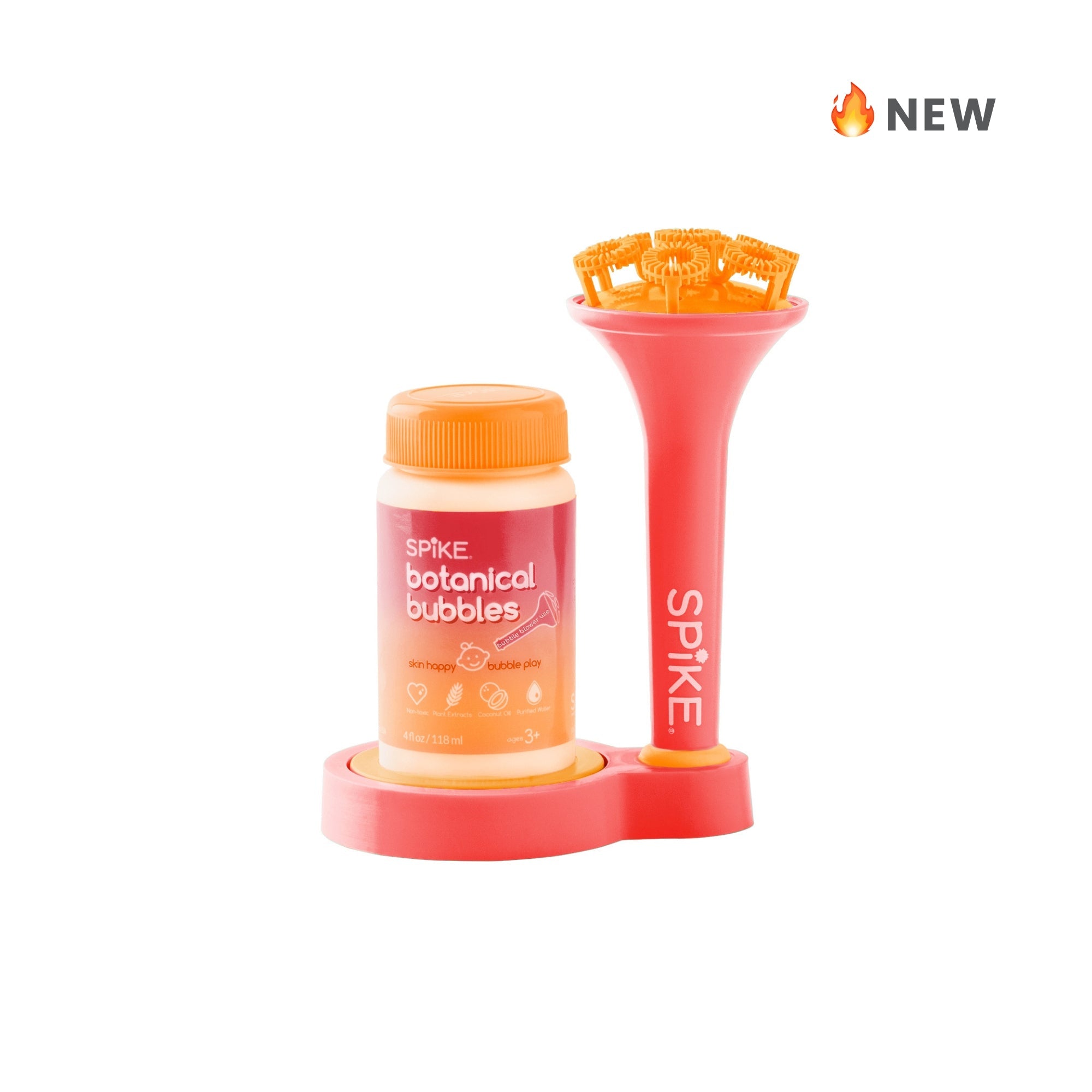 Innobaby Spike Bubble Blower with Mess Free Botanical Bubbles and Dipping Tray - innobaby