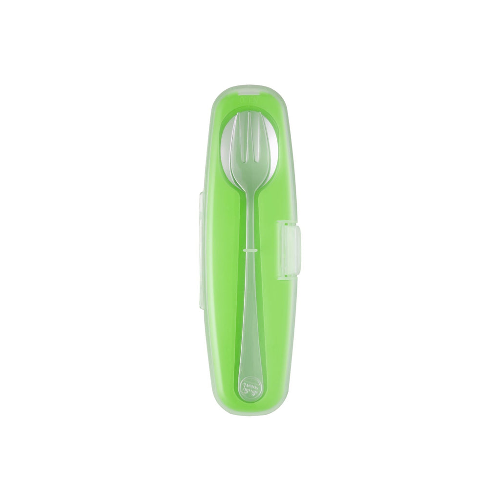 Din Din SMART All Stainless Spoon & Fork Set (Case Included) - innobaby