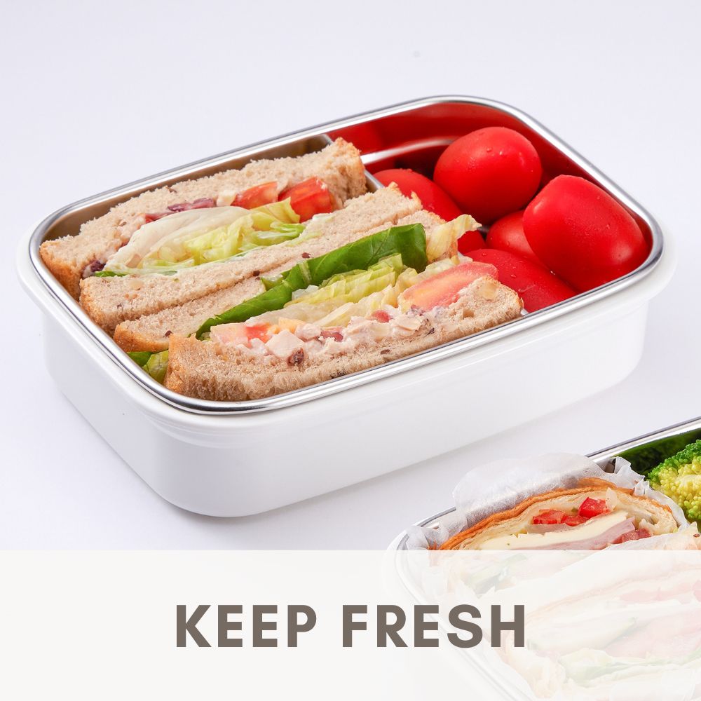 Innobaby Keepin' Fresh Stainless Divided Bento Snack Box with Lid