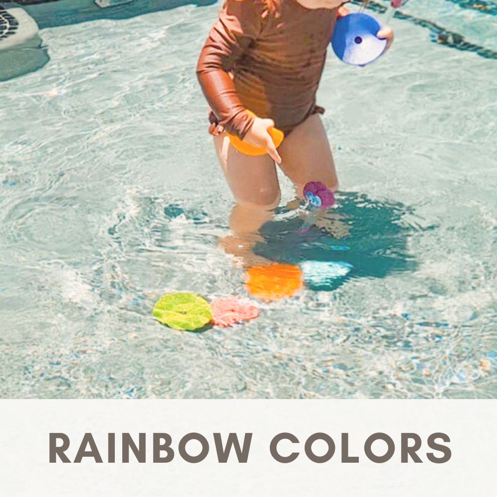 Innobaby Bathin' Smart Rainbow Spots Silicone Bath Toy and Scrub