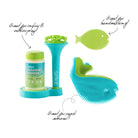 Sensory Summer Beach Play Set – Bubble Play Set & Silicone Fish Scrubs Bundle - innobaby