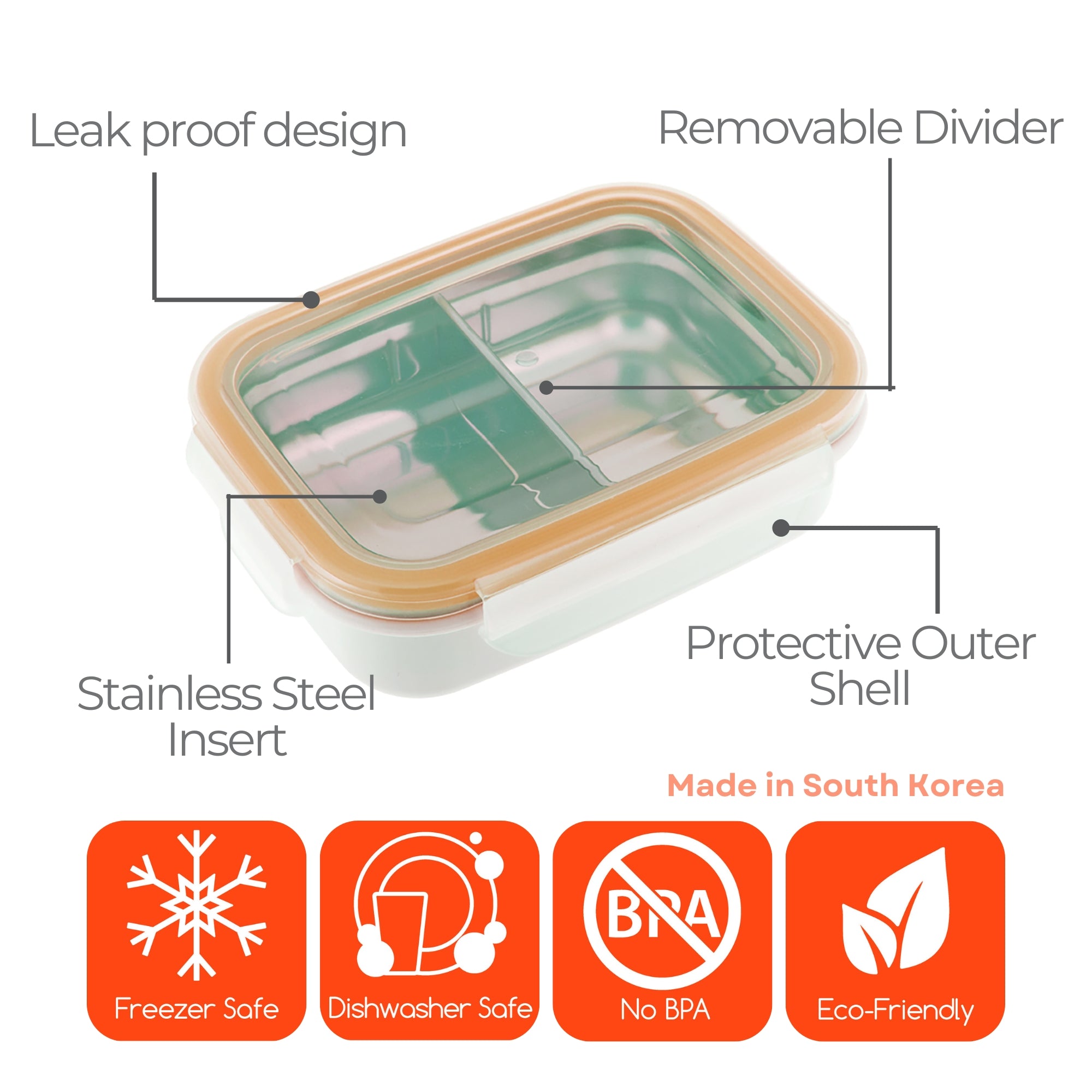 Stainless Divided Snackbox / 11 oz - innobaby