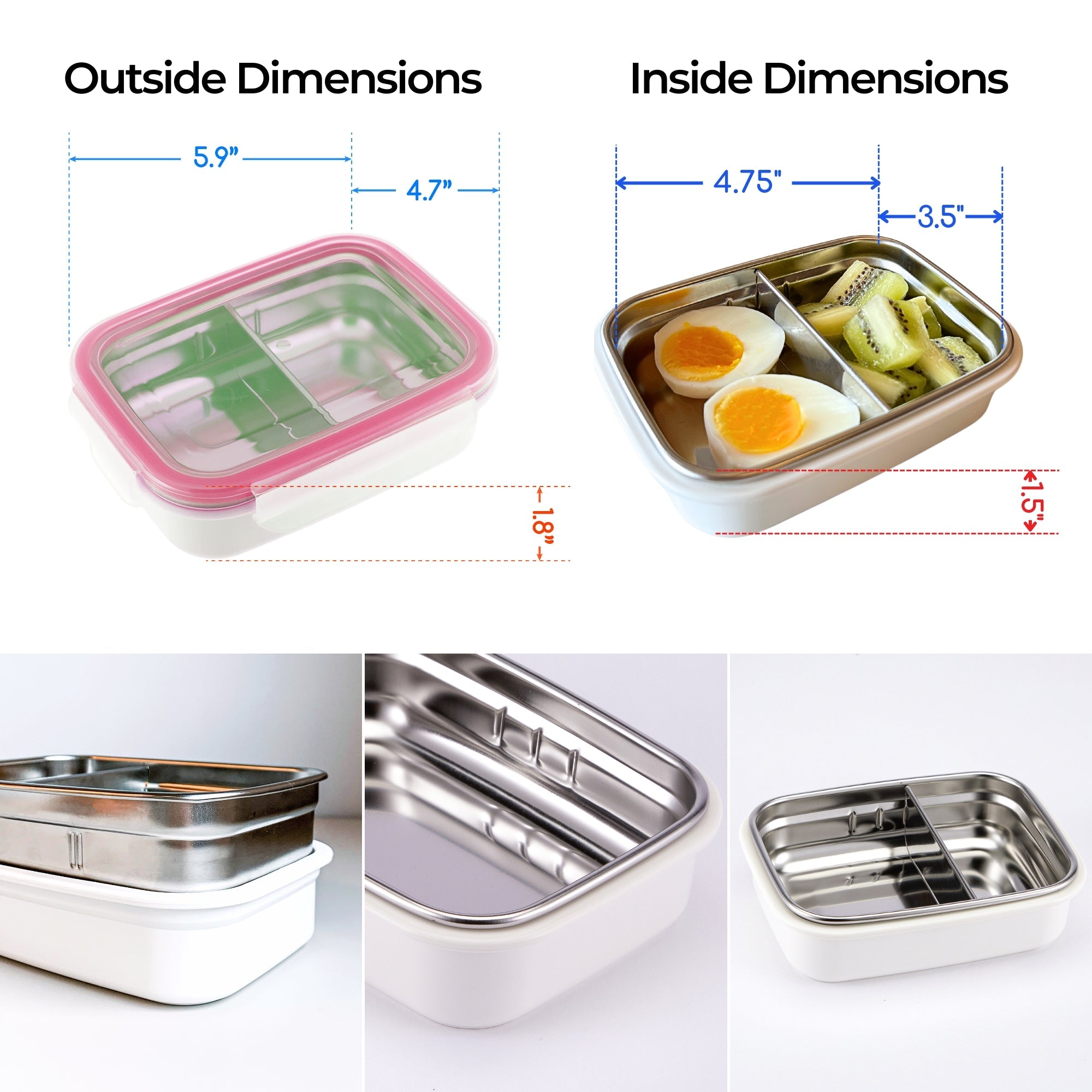 Stainless Divided Snackbox / 11 oz - innobaby