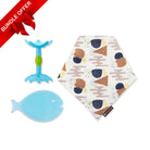 Teething Starter Set (Includes Star Teether, Mini Fish, Organic Cotton Bib) - innobaby