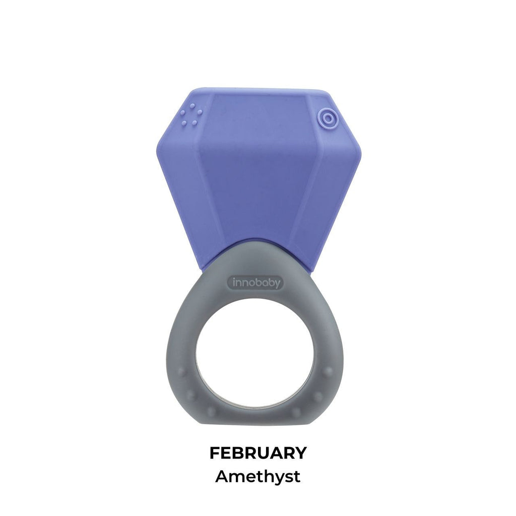 Teethin' Smart Birthstone Ring Teether - February(Amethyst)