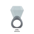 Teethin' Smart Birthstone Ring Teether - April(Diamond)