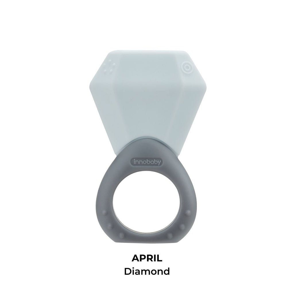 Teethin' Smart Birthstone Ring Teether - April(Diamond)