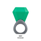 Teethin' Smart Birthstone Ring Teether - May(Emerald)