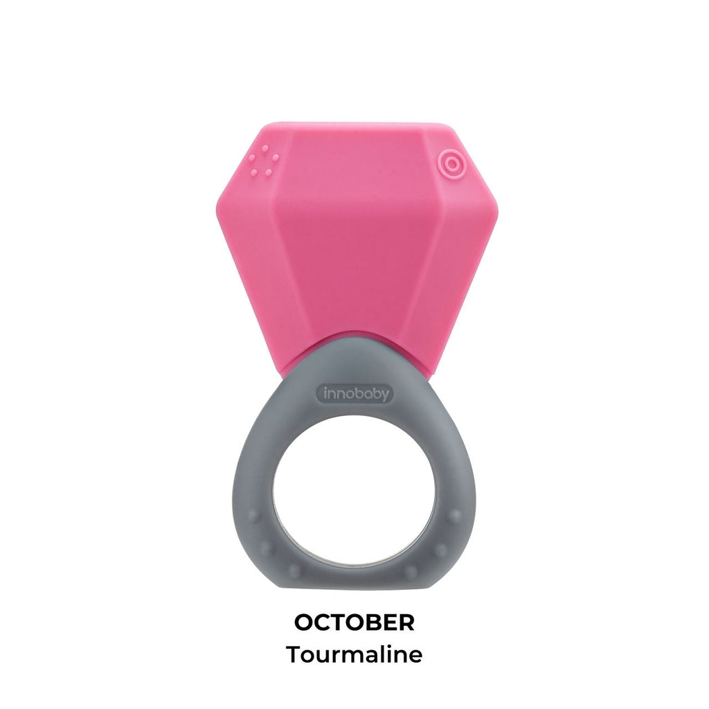 Teethin' Smart Birthstone Ring Teether - October(Tourmaline)