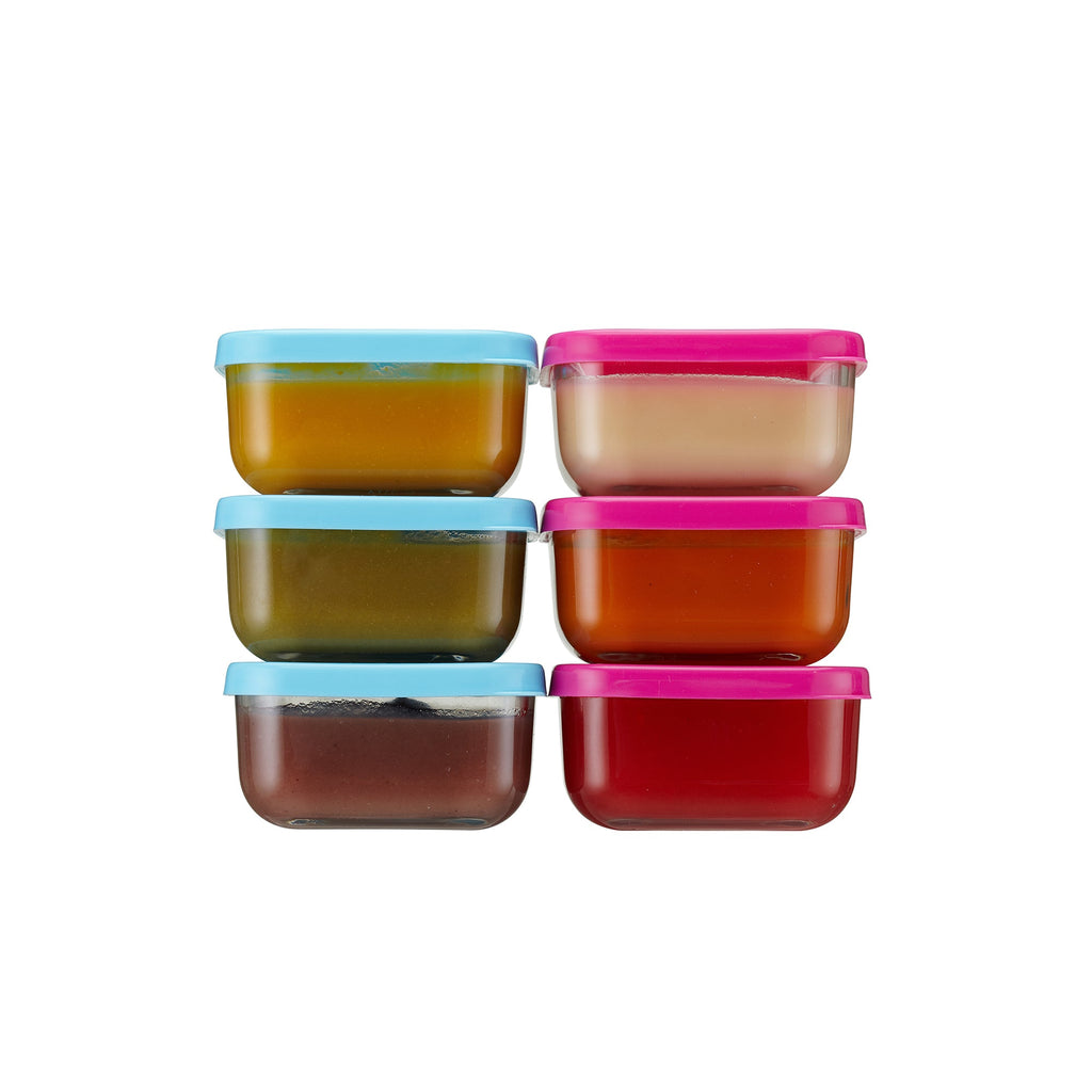 Glass Tot Food Cubes-Blue/ 3 oz / 3 Pack*Open Stock* - innobaby