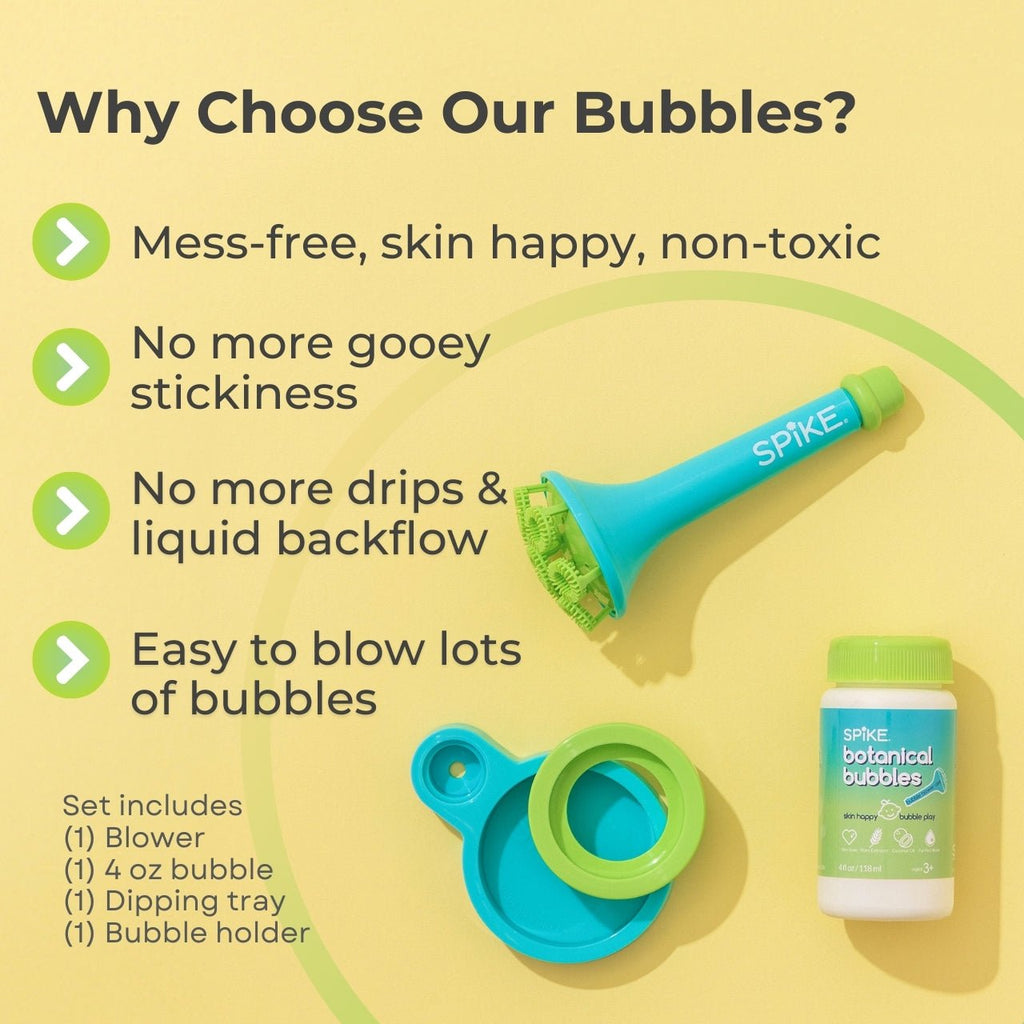 Sensory Bubble Play Skin Happy Botanical Bubbles & Blower Set - Party Pack 21 - innobaby