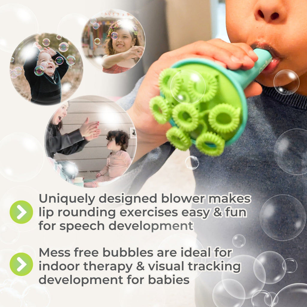 Sensory Bubble Play Skin Happy Botanical Bubbles & Blower Set - innobaby