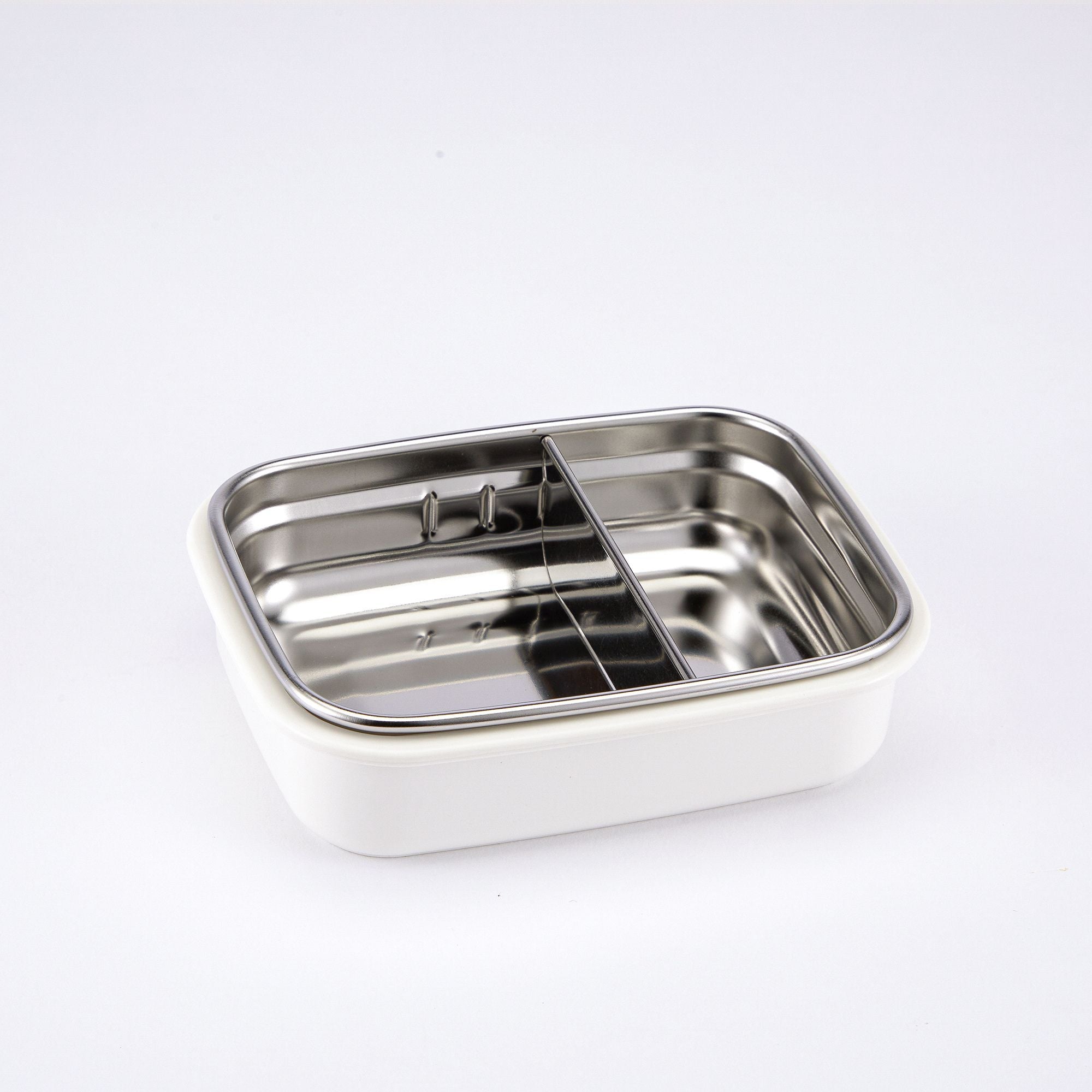 Stainless Steel Divided Lunch Box with Cutlery 37 oz