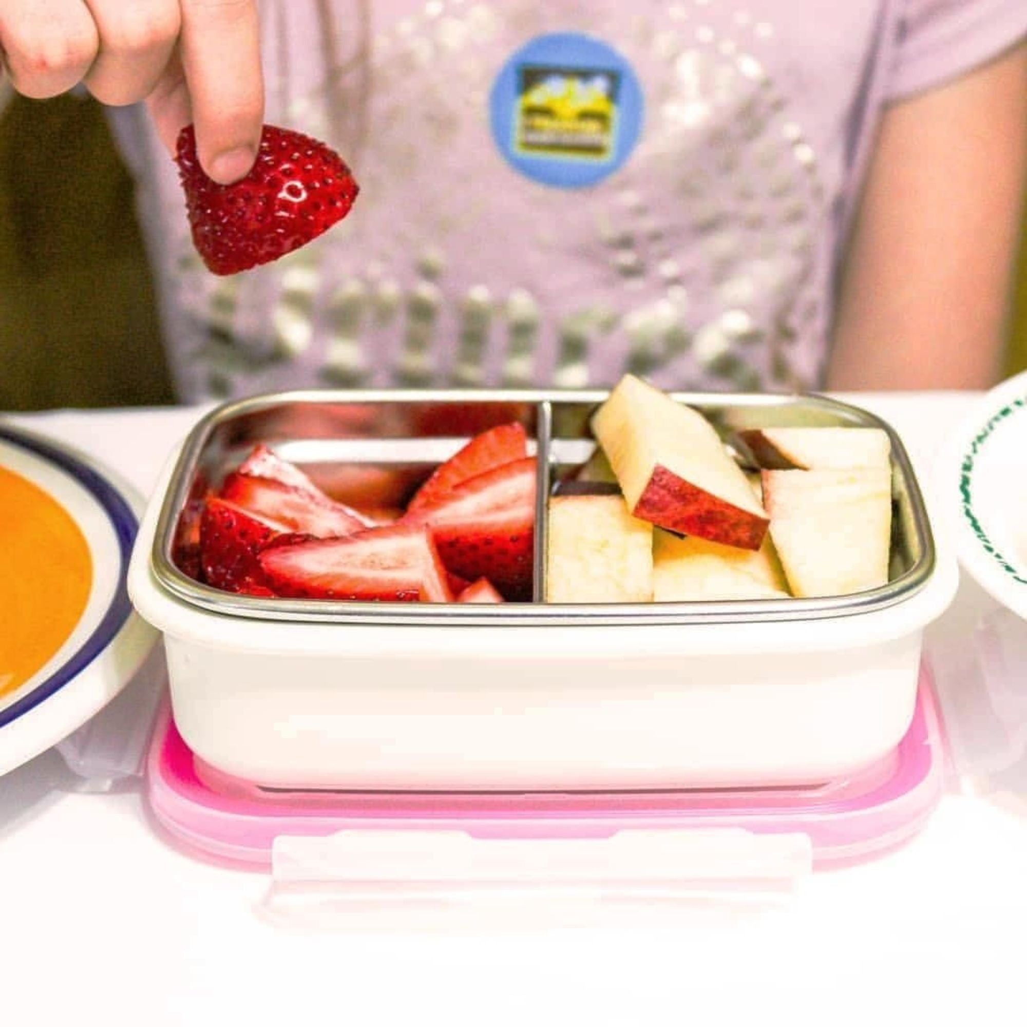 Innobaby Keepin' Fresh Stainless Steel Divided Bento Snack Box with Lid for  Kids and Toddlers - BPA Free, 11 oz.