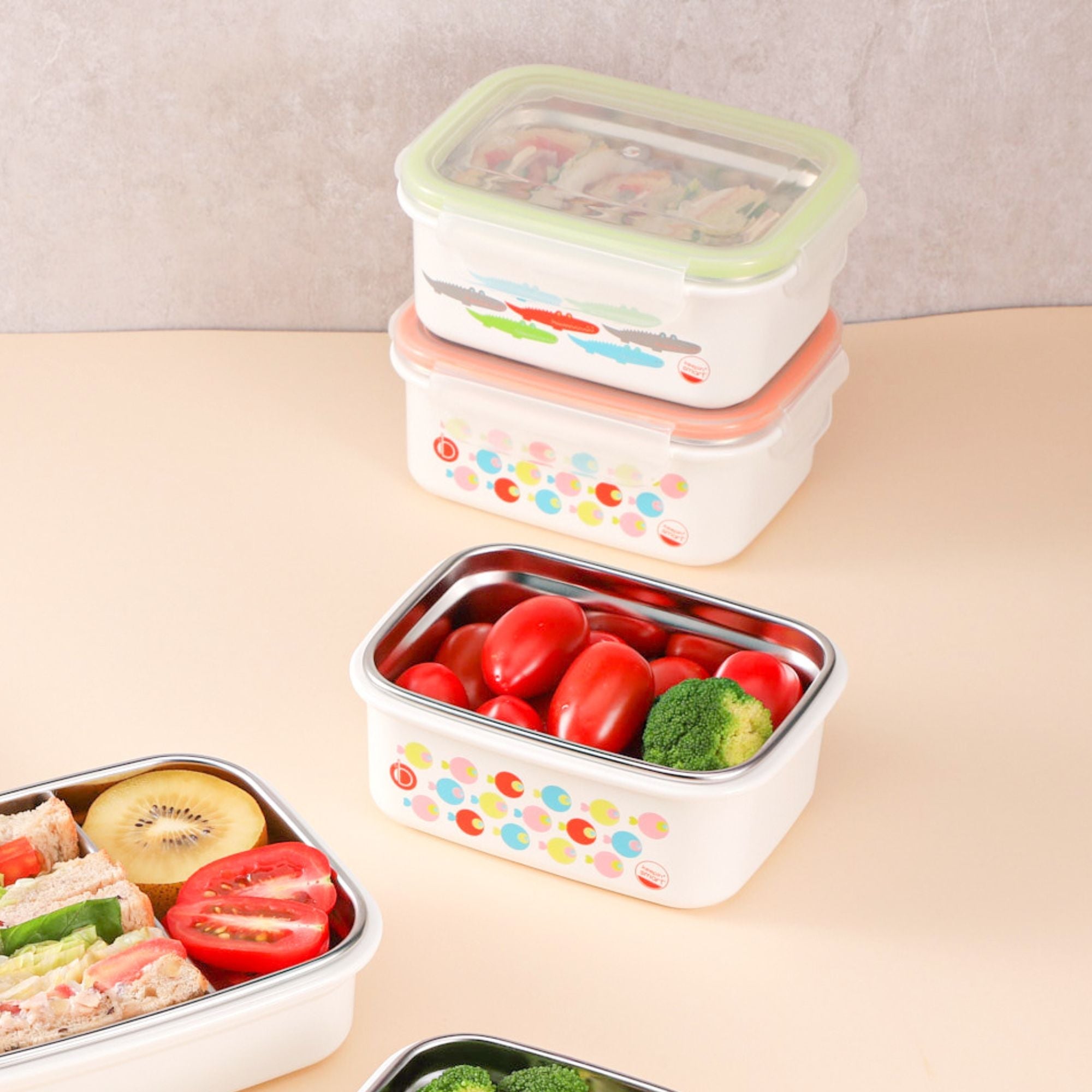 Innobaby Keepin' Fresh Stainless Divided Bento Snack Box with Lid