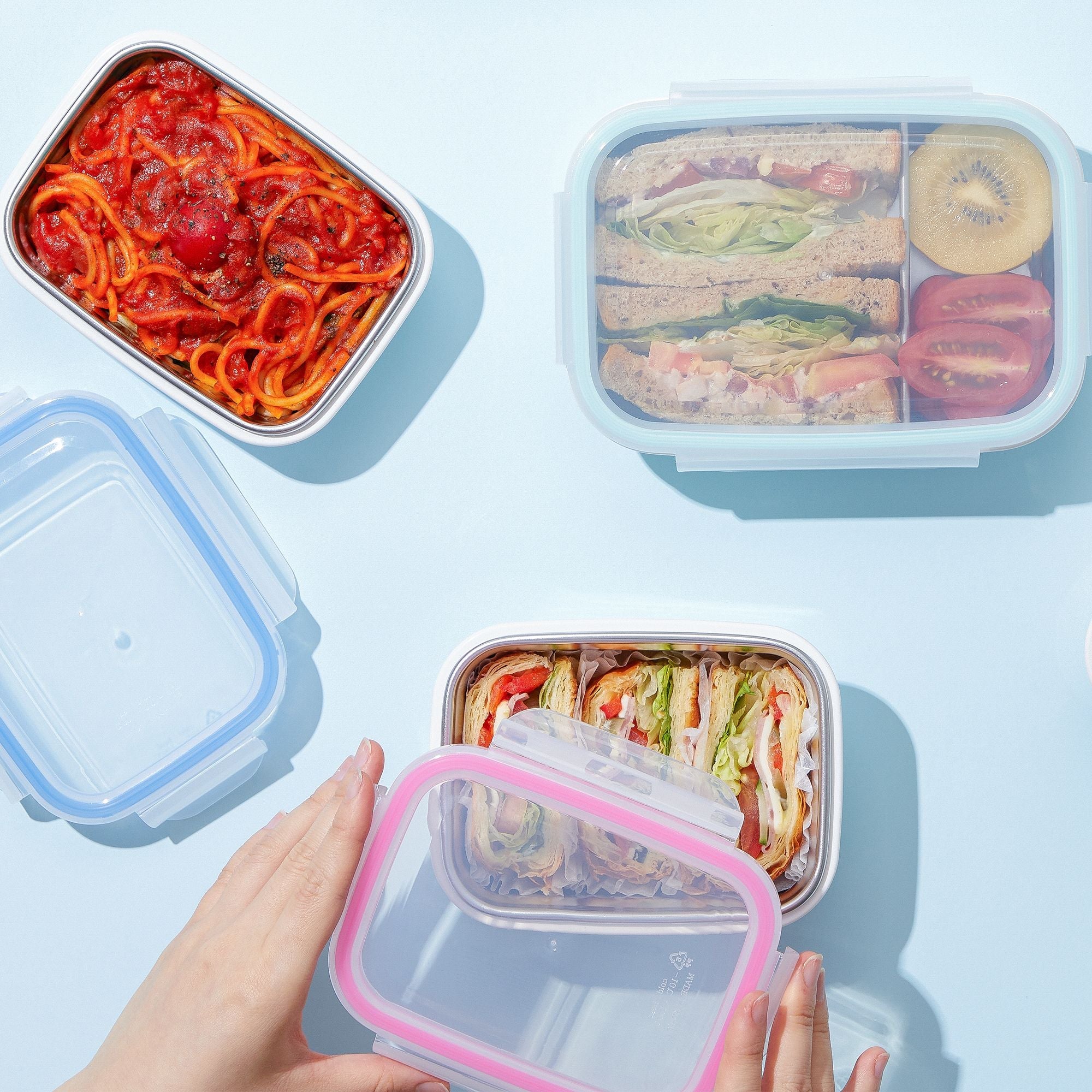 UK Food Storage Box Portable Portable Round Plastic Fruit Tray Snack Box  Contain
